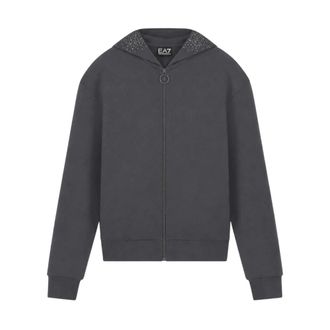 Emporio Armani Precious Full Zip - Sweatshirts & Hoodies - Mujer - Gris - XS
