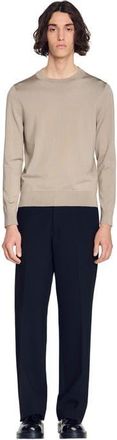 Sandro Fine knit sweater in Light Taupe at Nordstrom, Size Xx-Large
