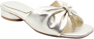 Koko + Palenki Womens Tara Metallic Slide Sandal In Gold