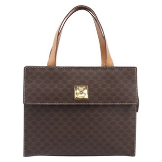 Celine Handbag Canvas Brown Canvas Handbag (Pre-Owned)