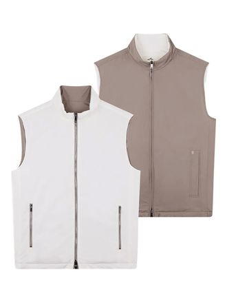 Paul & Shark reversible zip-fastening gilet - men - Polyester/Polyester - L - White