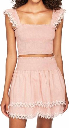 Peixoto Belle Mini Skirt In Desert Rose