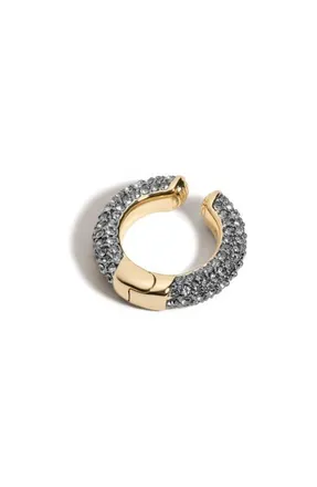 Demarson Lili Pav&eacute; Hoop Ear Cuff in Gold/Pave at Nordstrom