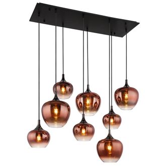 Globo Lighting L&aacute;mpara Colgante - Maxy - Rojo - Vidrio - Gran L&aacute;mpara De