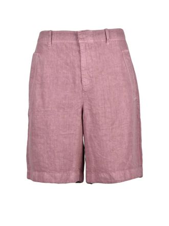 Eleventy Red Linen Bermuda Shorts