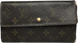 Louis Vuitton Pre-owned Leren Portemonnee - Dames - Vintage Accessoires - Bruin - ONE Size - Leer - Vintage