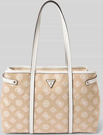 Guess Handtasche mit Label-Applikation Modell BEYZA GIRLFRIEND TOTE in Offwhite, Größe 1