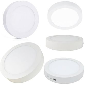 Trade Shop Trade Shop Traesio - Trade Shop - Panel De Techo Foco Redondo Led Foco 6-12-18-24 Vatios Fr&iacute;o C&aacute;lido - -24 Vatios -ronda