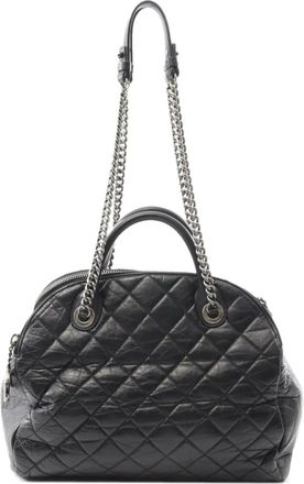Chanel Borsa a mano two-way in pelle trapuntata 2012-2013 - Nero