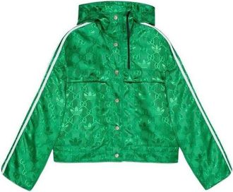 Gucci (WMNS) Gucci x adidas Bomber Jacket Green 697438-ZAJFW-3778