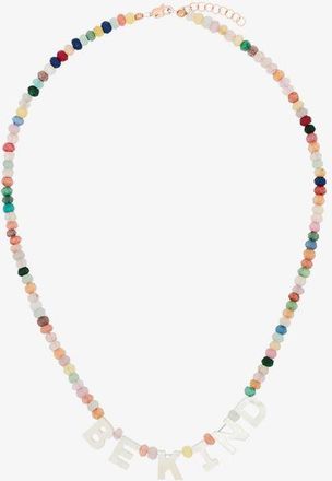 Roxanne First 14K Rose Gold Be Kind Beaded Jade Necklace - Womens - 14kt Rose Gold/Jade