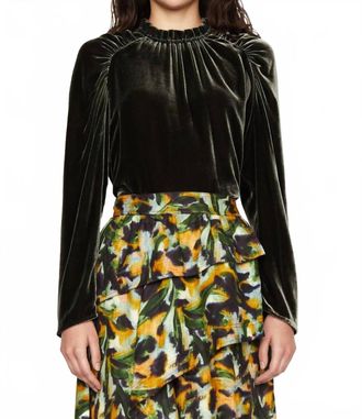 Marie Oliver Layla Long Blouse In Army Army