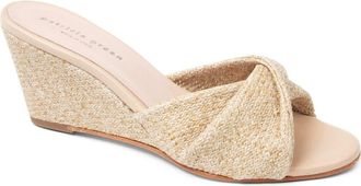 Patricia Green Julie Twisted Raffia Wedge Sandal in Natural Raffia at Nordstrom, Size 10