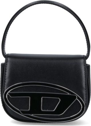 Diesel Mini Nappa Leather Shoulder Bag with Logo Buckle Detail