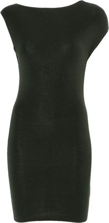 St.Agni asymmetric knit mini dress - Green