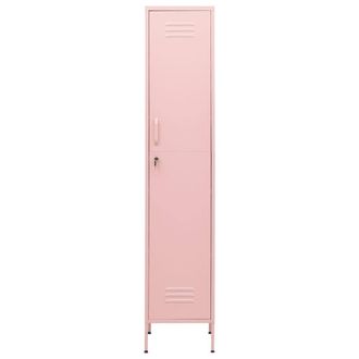Berkfield Home Locker Cabinet Pink 35x46x180 cm Steel | Size: 35 x 46 x 180 cm