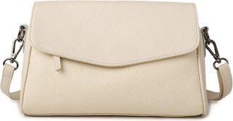 Generic Compatible For Leather Womens Shoulder Crossbody Bag Commuter Female Handbag Tote(Beige)