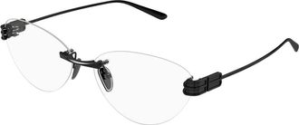 Balenciaga Glasses, female, Black, Size: 61 MM Cat Eye Eyeglasses