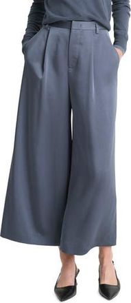 Vince Mid Rise Satin Culottes in Dk Water at Nordstrom Rack, Size 10