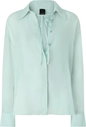 Pinko Camicia con collo lavalli&egrave;re - Verde