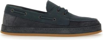 Hogan H683 Bootsschoenen - Heren - Bootschoenen - Blauw - 40 1/2 EU - Leer - Schoenen