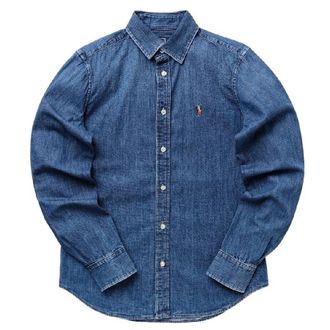 Polo Ralph Lauren Regular Fit Cotton Denim Shirt, Size 0