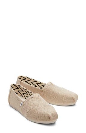 Toms Alpargata Slip-On in White Natural at Nordstrom, Size 6.5