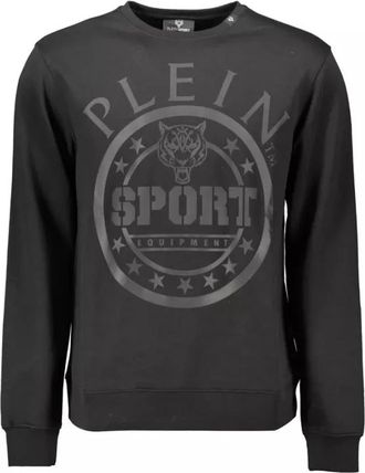 Plein Sport Sweatshirts, male, Black, Size: 2XL Dynamic Luxury Sweatshirt with Iconic Logo Print