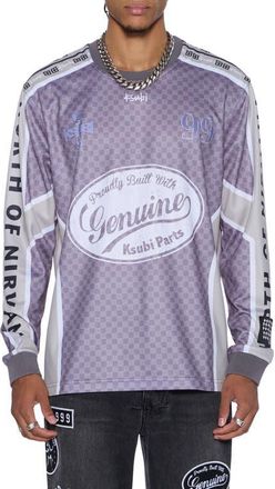 Ksubi Garage Moto Long Sleeve Graphic T-Shirt in Black/Grey at Nordstrom, Size Xx-Large