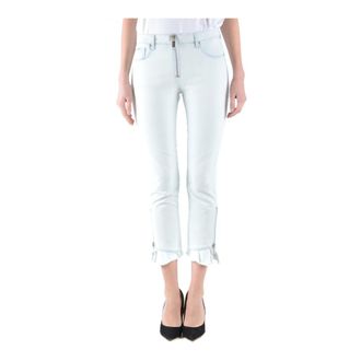 Msgm Cropped Jeans, female, Blue, Size: XS Classic Denim Jeans for Everyday Wear