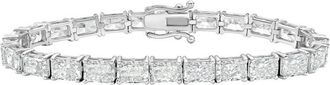 Diana M. Jewels 14kt White Gold 26.00cts Lab Grown East-West Radiant Diamond Tennis Bracelet