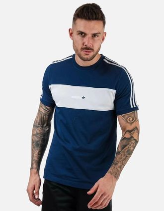 adidas Mens Adidas Originals Hamburg T-Shirt Blue Crew Neck - Size: 38
