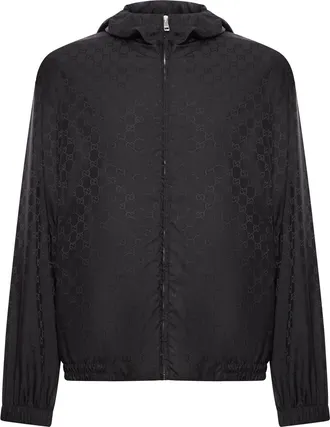 Gucci GG JACQUARD NYLON ZIP-UP JACKET - Gucci - Man