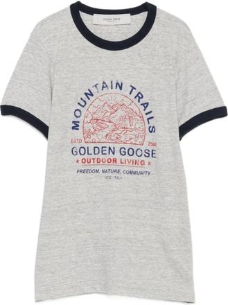 Golden Goose T-shirts en Poloshirts - Dames - T-shirts - Grijs - S - Katoen - Tops
