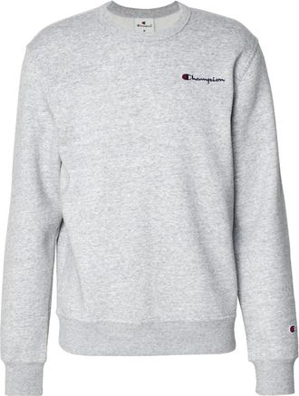 Champion Geborduurd Logo Crewneck Sweatshirt - Heren - Sweatshirts - Grijs - 2XL - Hoodies & sweatvesten