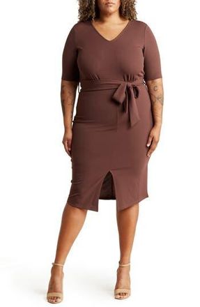 By Design Mia Belted Dress in French Toast at Nordstrom Rack, Size 1X