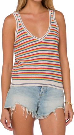Velvet Heart Nadia Sleeveless Top In Sunny Stripe