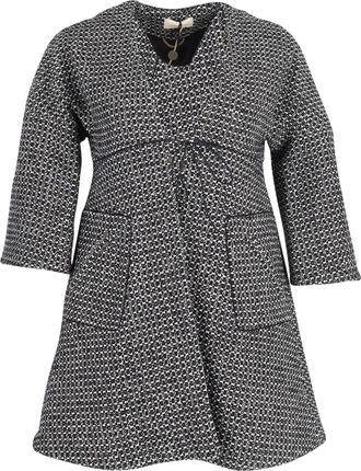 BA&SH Ba & Sh Textured Short Coat in Black and White Cotton