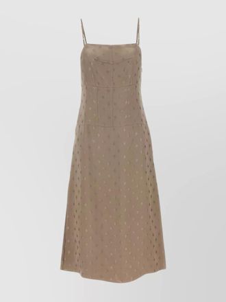 Fendi silk satin midi dress