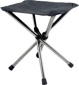 OEM Taburete Plegable, Silla Plegable, Taburete Plegable Para Picnic, Port&aacute;til, Hasta 125 Kg, Negro, Acero Inoxidable Y Tela Oxford, 27 X 27 X 30 Cm