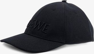 Loewe K820358X68 Embroidered Logo Cotton Baseball Cap - Black