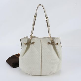Tod's White Leather Handbag Shoulder Bag Tote Bag (Pre-Owned)
