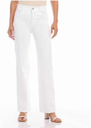 Karen Kane Slim Wide Leg Jeans In White