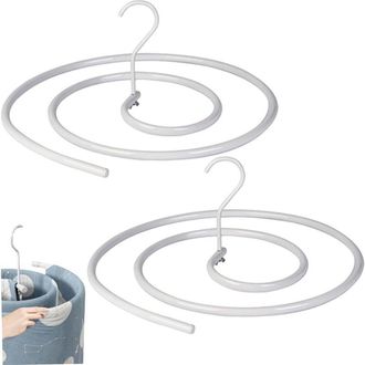 OEM Cintres Ronds En Spirale - Tubo De Acero 0,8 Cm - Para S&aacute;banas Mantas Toallas Manteles - Pack De 2