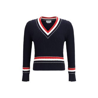 Thom Browne Blue Cotton Mens Sweatshirt