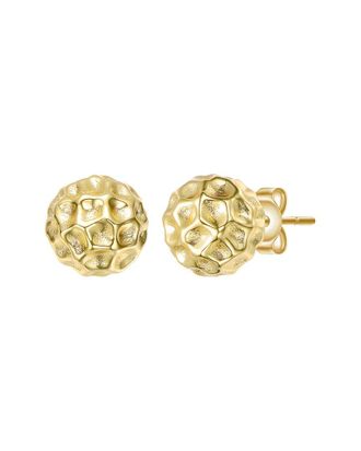 Genevive 14K Plated Honeycomb Earrings