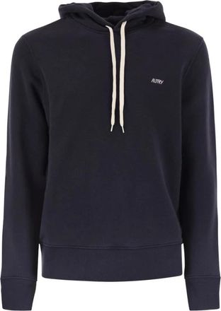 Autry Hoodie met geborduurd logo - Heren - Hoodies - Blauw - XL - Katoen - Hoodies & sweatvesten