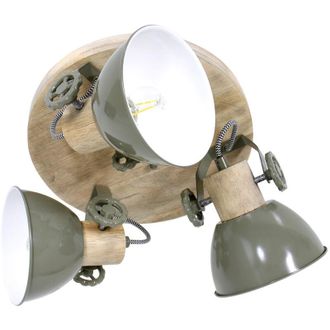 Steinhauer Mexlite - Foco - Gearwood - Verde - Metal Madera De Caucho - &Oslash;