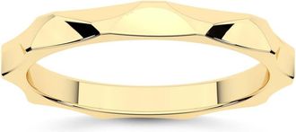 Pompeii3 14k Gold Geometric Stackable Wedding Band Womens Anniversary Ring