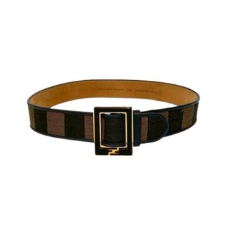 Fendi Pre-owned Canvas Belt - female - Fendi Vintage - Vintage Belts - Brown - ONE SIZE - Pre-owned